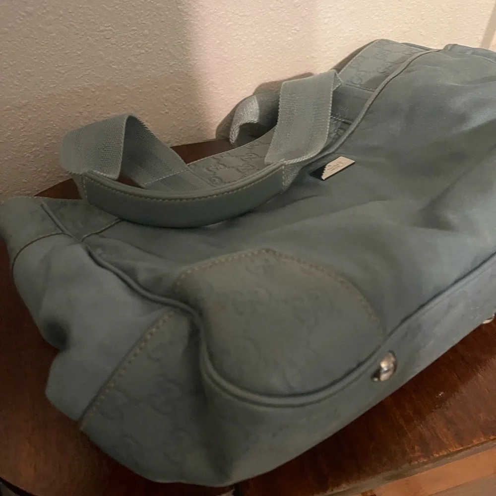 Gucci Guccissima Light Blue Tote Bag